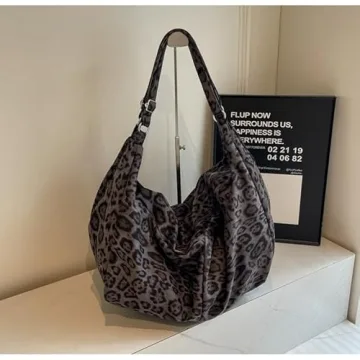 Cheetah Print Hobo Bag Women Y2K Grunge Elegance