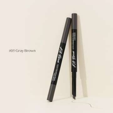 CLIO Kill Brow Auto Pencil - Long Lasting, Waterproof, Gray Brown