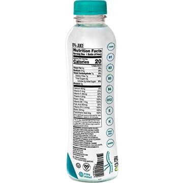 wanu water, Prebiotic Fiber & Nutrient Infused Flavored Water w/Gut Health & Immunity Benefits, 100% Vitamin B12 for Natural Energy, Variety Pack, 16oz Bottles (Pack of 12), Assortment of Flavors May Vary