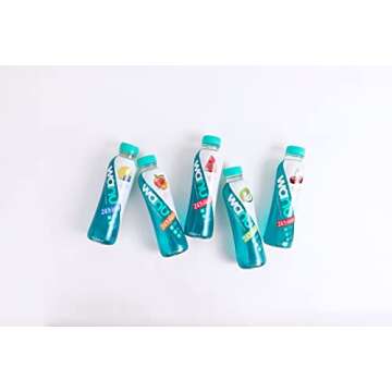 wanu water, Prebiotic Fiber & Nutrient Infused Flavored Water w/Gut Health & Immunity Benefits, 100% Vitamin B12 for Natural Energy, Variety Pack, 16oz Bottles (Pack of 12), Assortment of Flavors May Vary