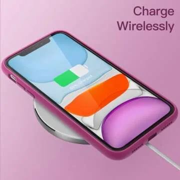 JETech Silicone Case for iPhone 11 (2019) 6.1-Inch, Silky-Soft Touch Full-Body Protective Case, Shockproof Cover with Microfiber Lining (Dragon Fruit)