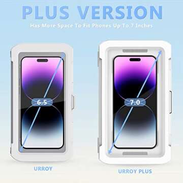 URROY Shower Phone Holder Waterproof, 360° Rotation Shower Phone Case, Anti-Fog High Sensitivity Un...