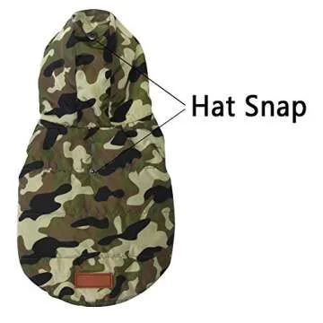 Vecomfy Fleece Lining Extra Warm Dog Hoodie in Winter for Medium Dogs Jacket Pet Coats with Hooded,G...