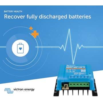 Victron Energy SmartSolar MPPT Solar Charge Controller (Bluetooth) - Charge Controllers for Solar Panels - 100V, 20 amp, 48-Volt