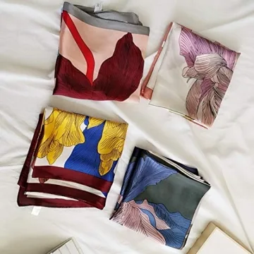 FONYVE Silk Feeling Scarf for Stylish Women 27.5 Inches