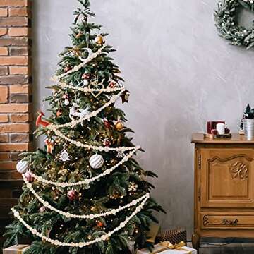 Beautiful 2 Pieces Wooden Beaded Garland for Rustic Decor