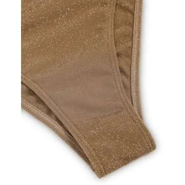 ZAFUL Women's Metallic Shiny One Piece Swimsuit