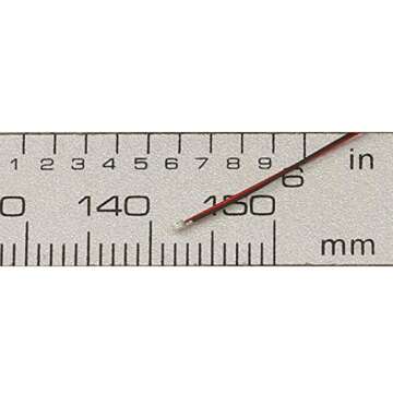 EDGELEC 20pcs Prewired 0402 Red SMD LED Light Emitting Diode DC 2V Micro Litz Length 7.8in. (20cm) S...