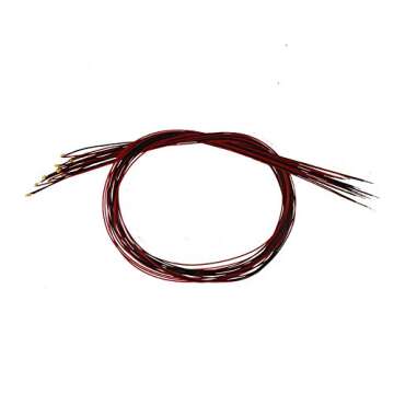 EDGELEC 20pcs Prewired 0402 Red SMD LED Light Emitting Diode DC 2V Micro Litz Length 7.8in. (20cm) Soldered Mini LED Lights for DIY Manual Model Toy Decoration