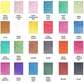 GenCrafts Metallic Watercolor Palette - 24 Shades with Brushes