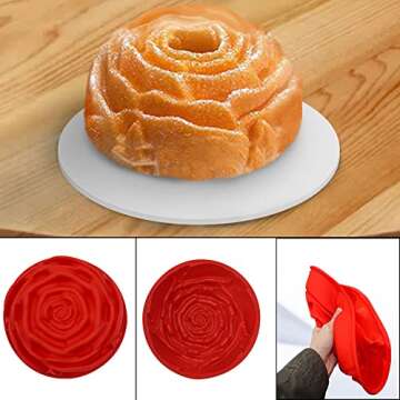 Flower Shape Silicone Cake Molds for Vibrant Baking Fun