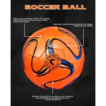 American Challenge Brasilia Soccer Ball - Durable & Vibrant Youth Soccer Ball
