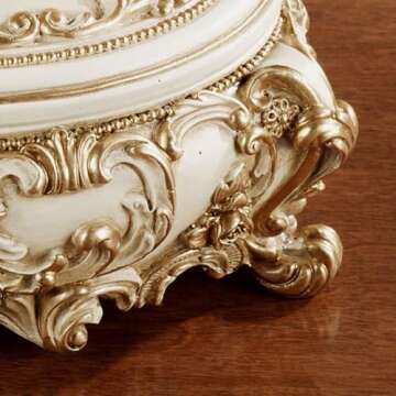 Oliviana Covered Box - Elegant Resin Decorative Storage