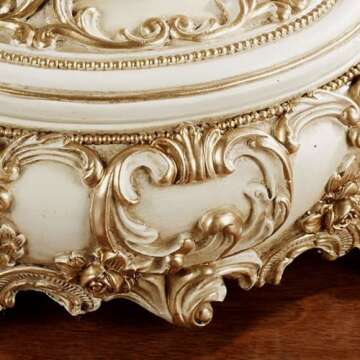Oliviana Covered Box - Elegant Resin Decorative Storage