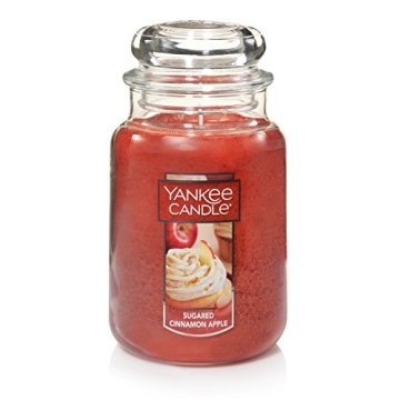 Yankee Candle Sugared Cinnamon Apple Scented, Classic 22oz Large Jar Single Wick Aromatherapy Candle...