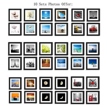 XUFLY 11x11 Real Glass Frame Set for Stylish Home Decor