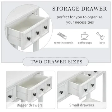 Elegant Merax Long Console Table with Storage Drawers for Home