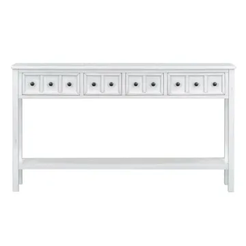 Elegant Merax Long Console Table with Storage Drawers for Home