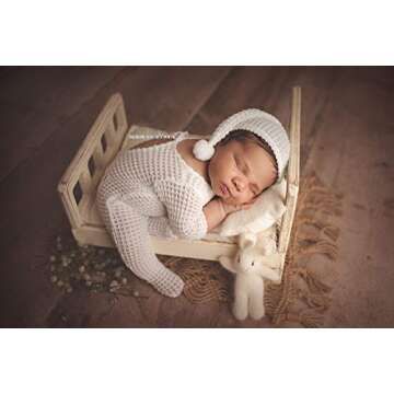 Newborn Photography Props Set Hat Bebe Reborn Accesorios Picture Outfits Baby Photo Studio Shoot Clothes Boy Costume Hat White