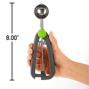 Prep Solutions by Progressive Quick Release Cookie Scoop - 1 Tbsp.,Grey