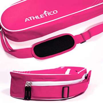 Athletico 3 Racquet Tennis Bag | Padded to Protect Rackets & Lightweight | Professional or Beginner Tennis Players | Unisex Design for Men, Women, Youth and Adults (Pink)