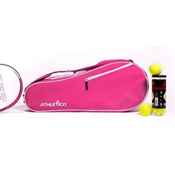 Athletico Lightweight Tennis Bag for 3 Rackets - Unisex