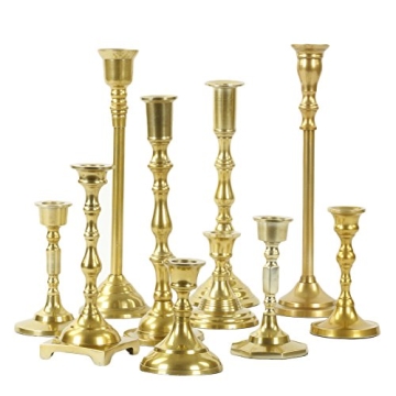 Koyal Wholesale Gold Mixed Taper Holders for Elegant Decor