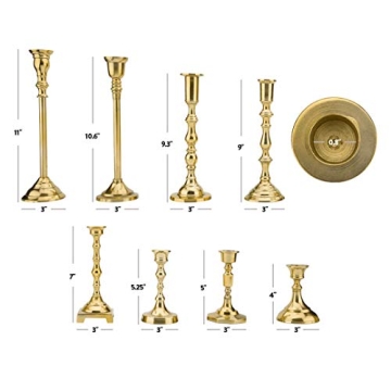 Koyal Wholesale Gold Mixed Taper Holders for Elegant Decor