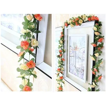 Miracliy 44FT Flower Vine Garlands for Home Weddings Decor