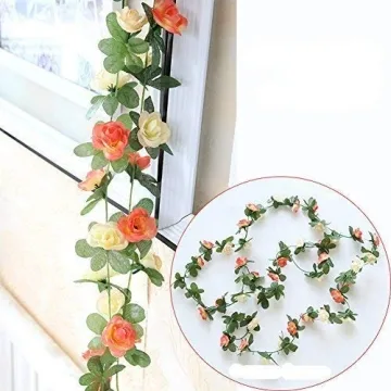 Miracliy 44FT Flower Vine Garlands for Home Weddings Decor