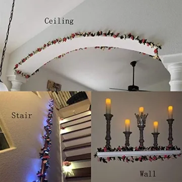 Miracliy 44FT Flower Vine Garlands for Home Weddings Decor