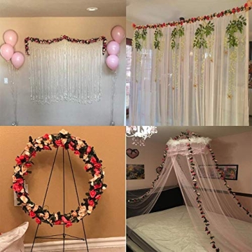 Miracliy 44FT Flower Vine Garlands for Home Weddings Decor