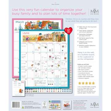 2025 Magnetic Fridge Calendar for Family Organization