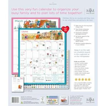 2025 Magnetic Fridge Calendar for Family Organization