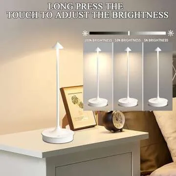 LJXiioo Cordless LED Table Lamp - Rechargeable & Stylish