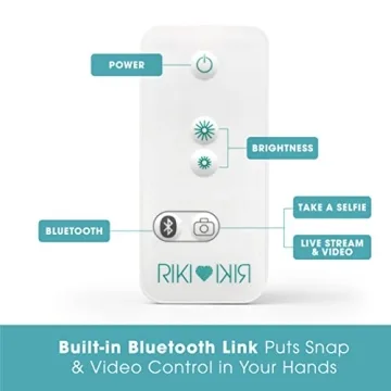 Riki Tall Vanity Mirror with HD LED Lights, Remote Lighting and Smartphone Control, Advanced High-CRI Glass, USB Charging, and Magnetic 5X Magnifying Mirror (White)