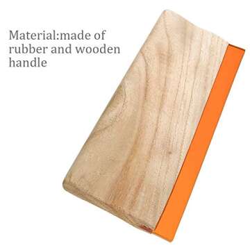 Caydo 3 Pieces 3 Sizes Screen Printing Squeegee, 75 Durometer Wooden Ink Scraper for Screen Printing Fabric, 5.9 Inch, 9.4 Inch and 13.7 Inch