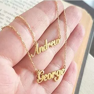 Yoke Style Custom Layered Choker Necklace, Personalized Double Name Customized Necklace Danity Jewelry for Women