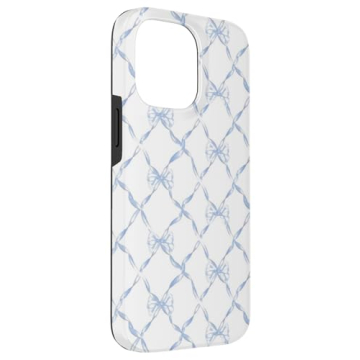 iPhone 14 Pro Max Blue Bows Case Stylish Protection