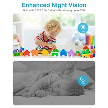 DJHH Indoor Security Camera 1080P [2022 New] WiFi Camera for Home Security-2.4Ghz Dog Camera with Ph...