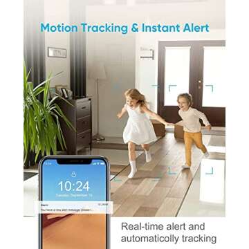 DJHH Indoor Security Camera 1080P [2022 New] WiFi Camera for Home Security-2.4Ghz Dog Camera with Phone App for Pet/Baby,Nanny Cam with Night Vision/2 Way Audio/Motion Tracking