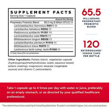 Jarrow Formulas Jarro-Dophilus EPS - 5 Billion Organisms Per Serving - 120 Enteric Coated Veggie Caps, Multi-Strain Probiotic - Intestinal & Immune Health, 120 Count (Pack of 2)