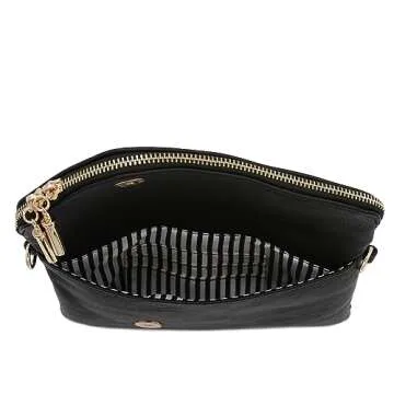 Stylish FashionPuzzle Envelope Wristlet Clutch Crossbody Bag