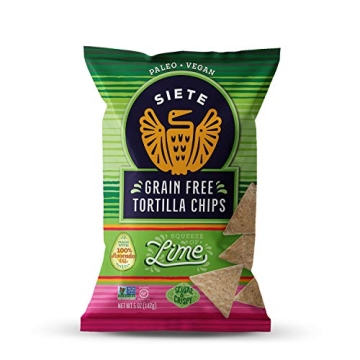 Siete Tortilla Chips Grain Free Vegan Snacks Pack of 6