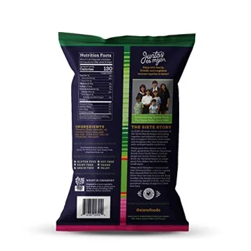 Siete Tortilla Chips Grain Free Vegan Snacks Pack of 6