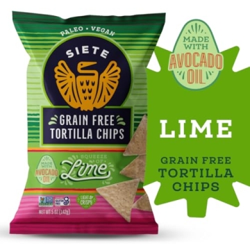 Siete Tortilla Chips Grain Free Vegan Snacks Pack of 6