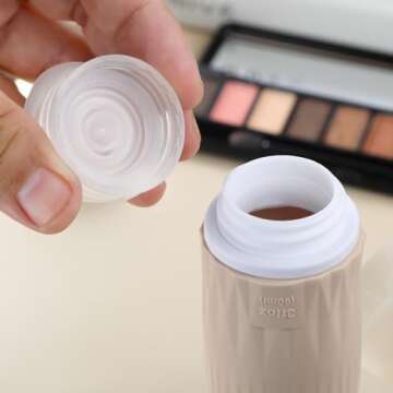 Gemice Travel Bottles for Toiletries, Travel Essentials Refillable Leak Proof Travel Size Toiletries, 3oz TSA Approved Sillicone Squeezable Travel Size Containers for Shampoo Wash Body Lotion (4 Pack)