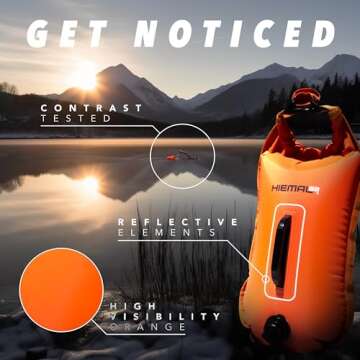 Swim Buoy with Dry Bag 15L - Safe & Waterproof Swimming Aid