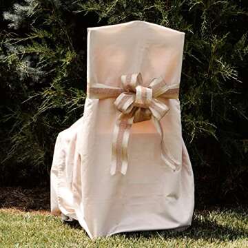 Morex Blush Gold Wired Ribbon for Crafts and Decor