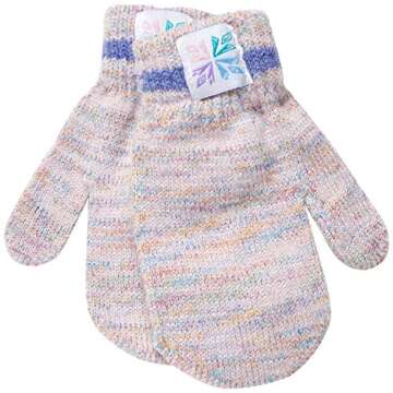 Disney Toddler and Little Girls' Frozen Gloves or Mittens (4 Pack), Size Age 2-4, Frozen Mittens Purple/Blue